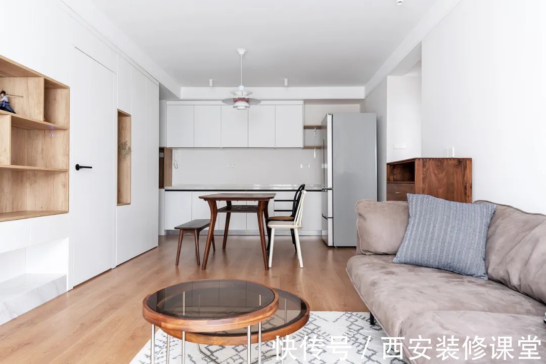 餐厅|90㎡两室简约,超级收纳不过时