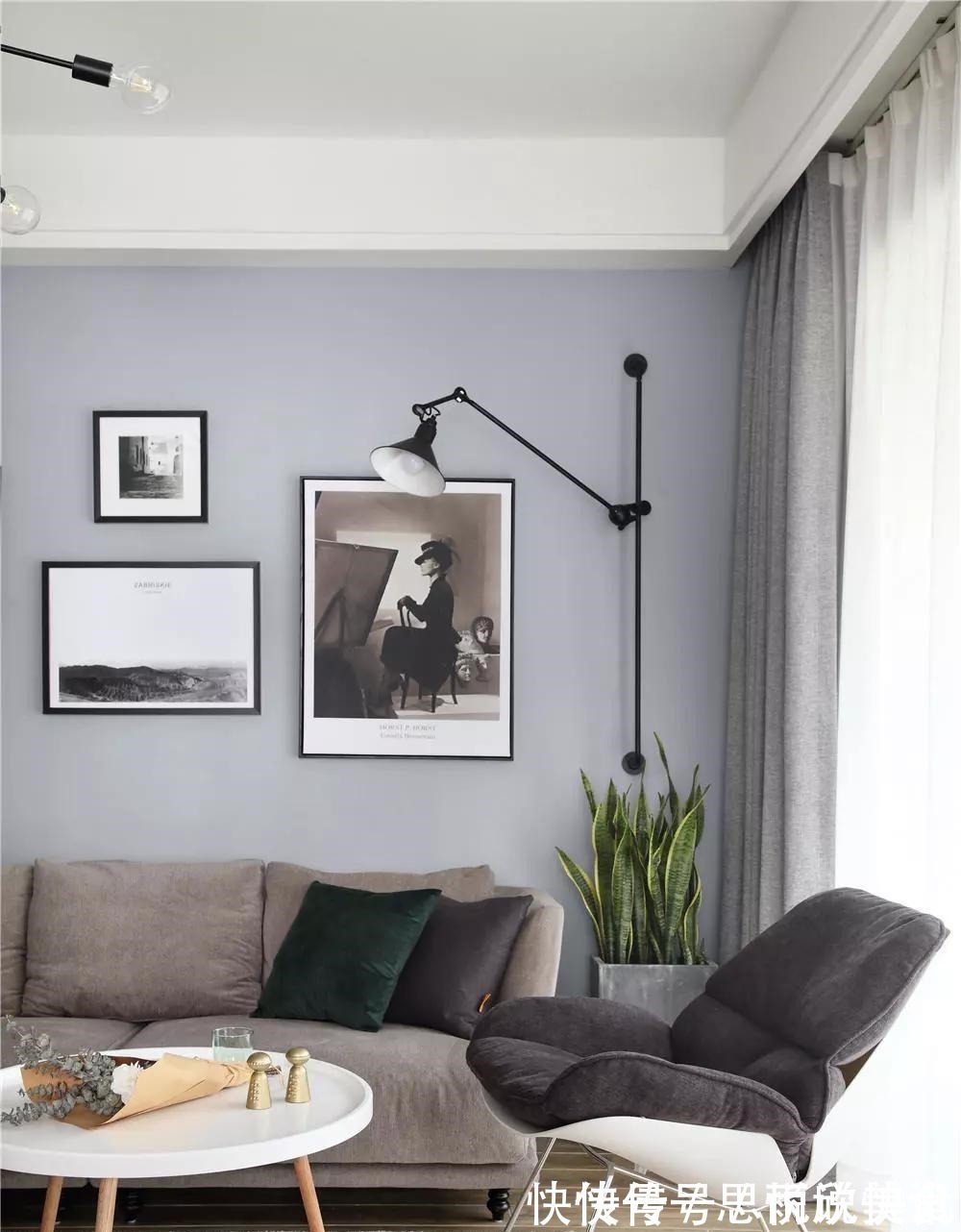 北欧风|127㎡休闲北欧风,卫生间超大的镜面柜,舒适明亮