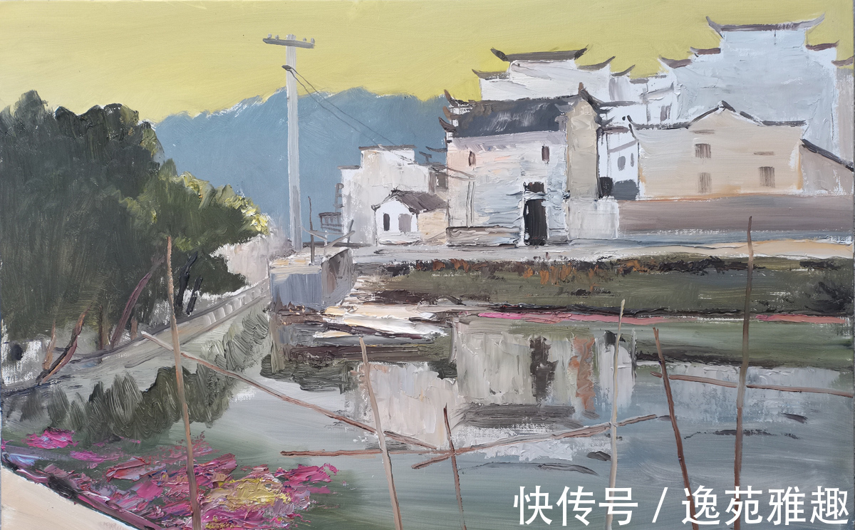 宁夏#「作品欣赏」唯美的婺源,舒适而又惬意!画家邱野写生作品欣赏