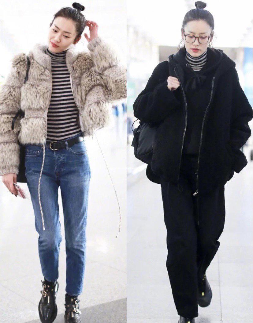 大表姐刘雯近日秋冬街拍私服, 穿搭时尚超有品味, 超模表现力瞩目