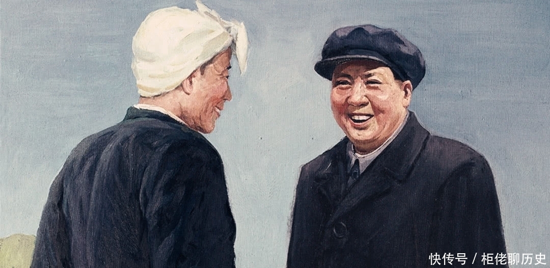 农民|毛主席和农民在一起的精美油画,这就是艺术家心中的领袖