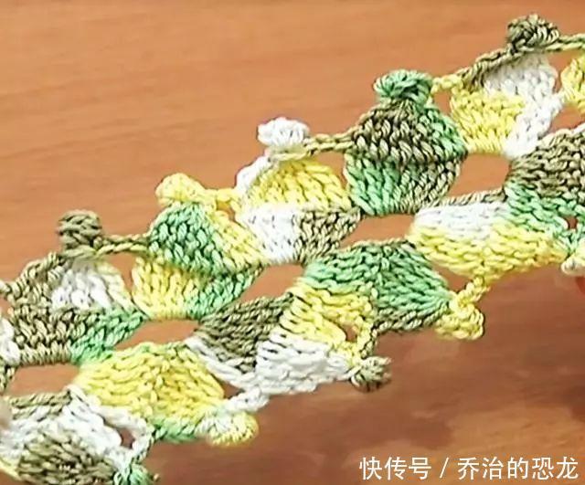 花型|钩编花型带子，制作花边或者腰带都漂亮