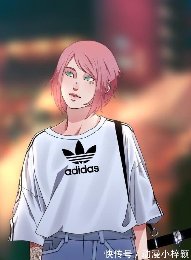 潮男|《火影忍者》全员变现代风,卡卡西变成潮男,雏田背带裤太可爱