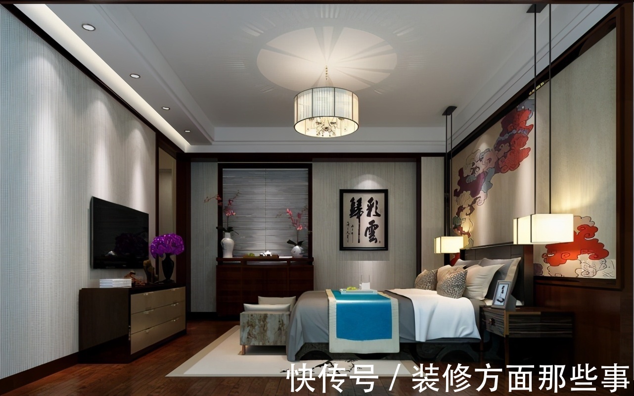 背景墙|180平现代简约风精装舒适五居室,空间沉稳有生气