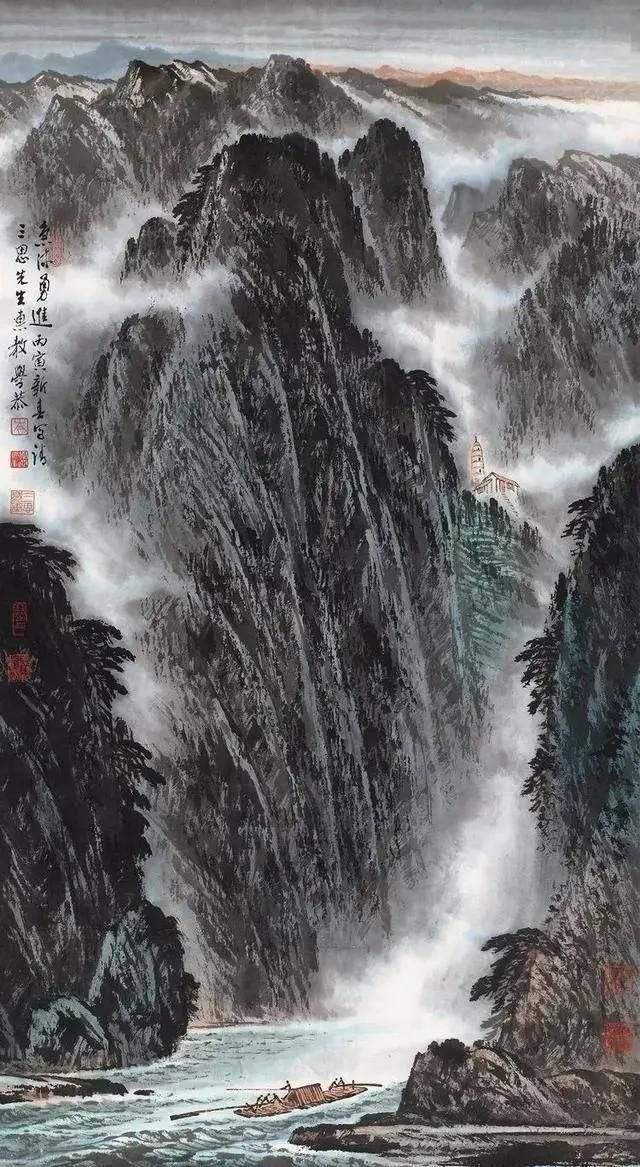 岑学恭|斧劈刀削——岑学恭笔下峻峭挺拔的山水画