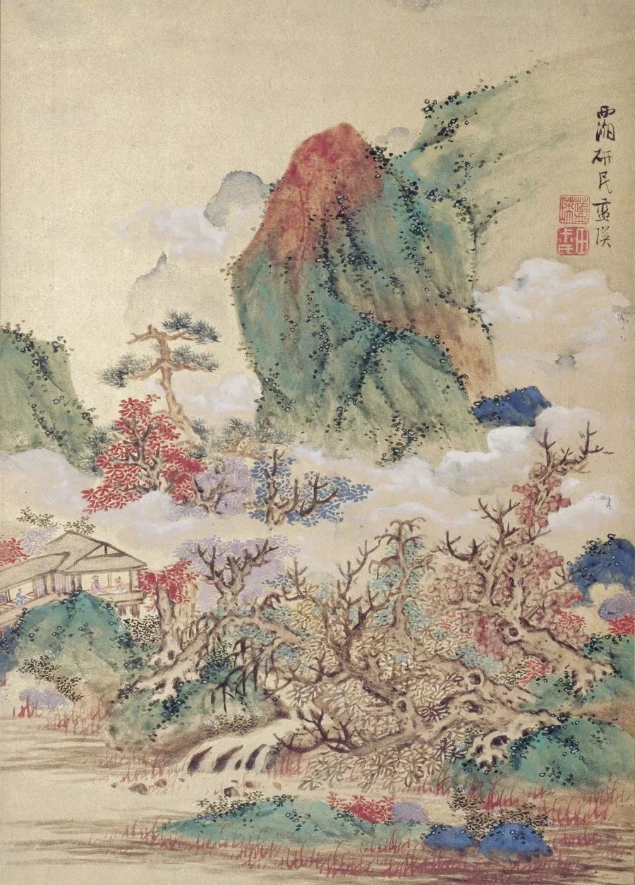 职业画家|他的老师是董其昌,学生是陈洪绶,开创著名的“武林画派”