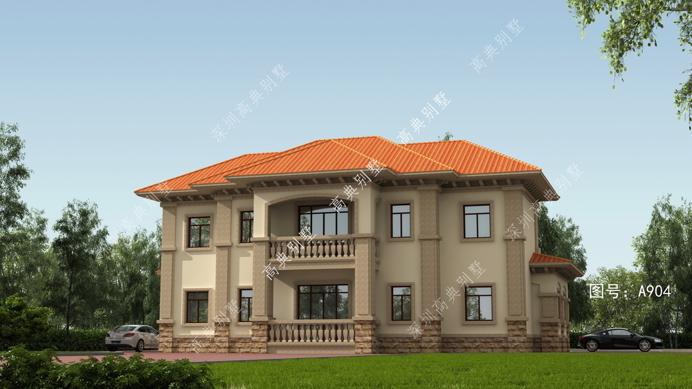 农村|实用的欧式别墅,外观简约美观,施工难度不高,符合农村建房现状