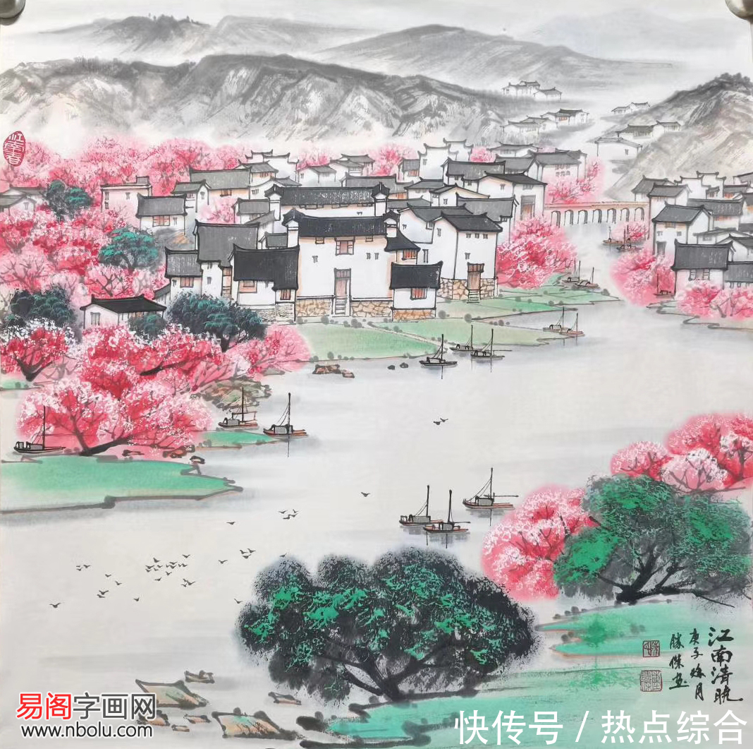 江南&中美协画家陈胜杰诗意江南山水画赏析:一生痴绝处,一梦到江南