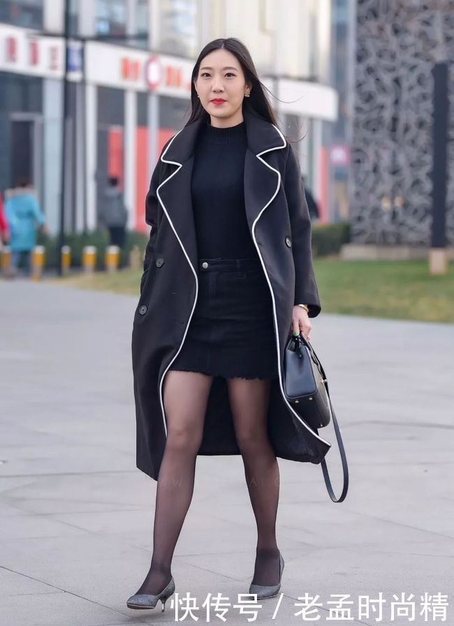 搭配了一|秋冬时尚通勤风穿搭,羊毛呢大衣+半身裙搭配,简单大方有气质