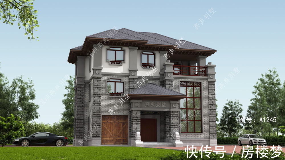 别墅|中式三层别墅，户型方正，四面通风，采光极佳。