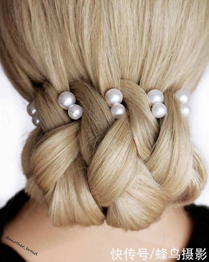 网红达人|65张编发照片,这哪是编头发分明是画画,图3这发型一次要半天