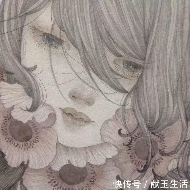 铅笔#她的铅笔插画，画出每个女孩的心声，美到让人陶醉~