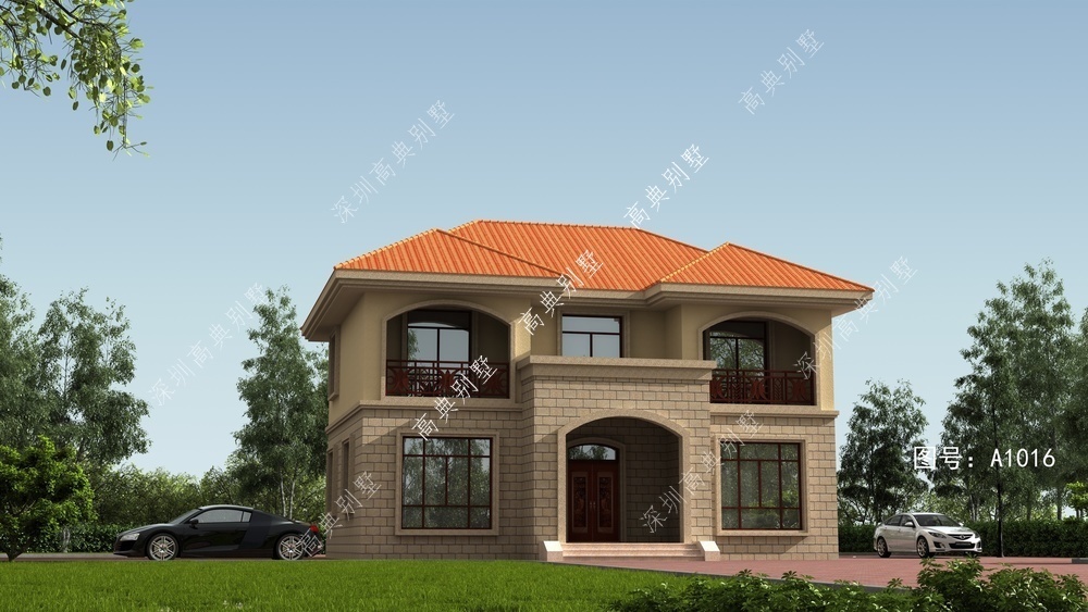 这款两层欧式别墅，外观明亮不张扬，建栋独树一帜。