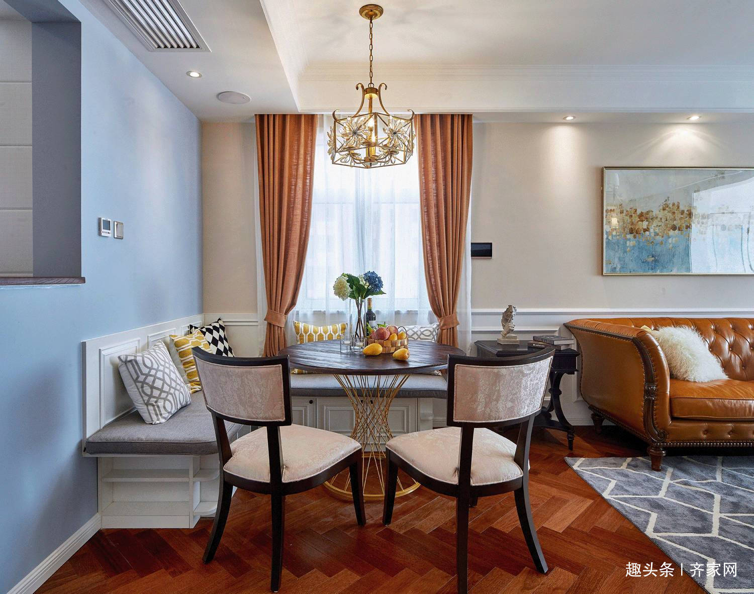 茶几|125㎡美式风，从茶几小景到装饰画，独有一番自然和自由的风味