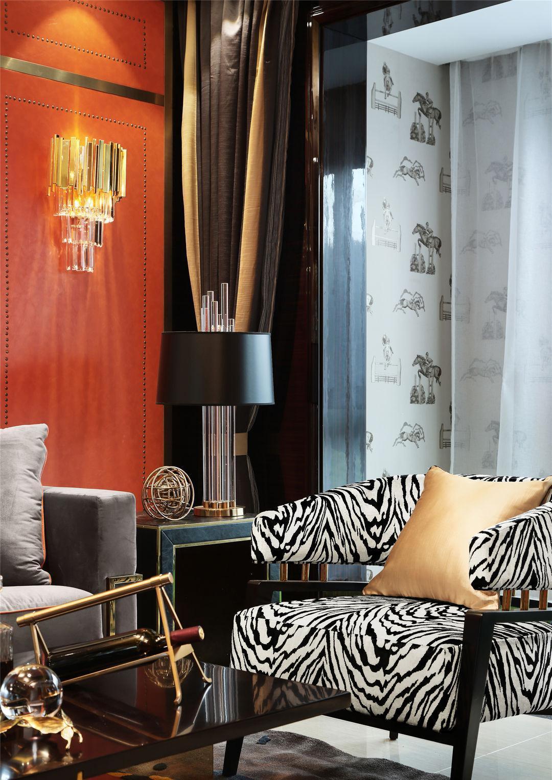 橙色|125平方米的房子这样设计,高级与轻奢并存,太美了