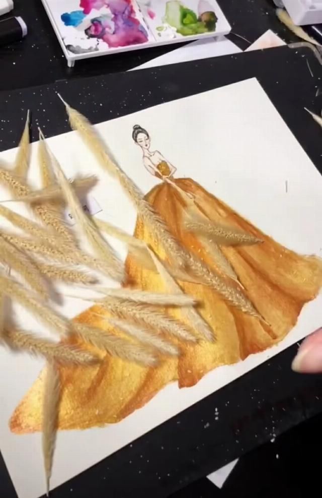 成品|美术生的婚纱设计,从扫帚上获取原材料,最后的成品效果美爆了