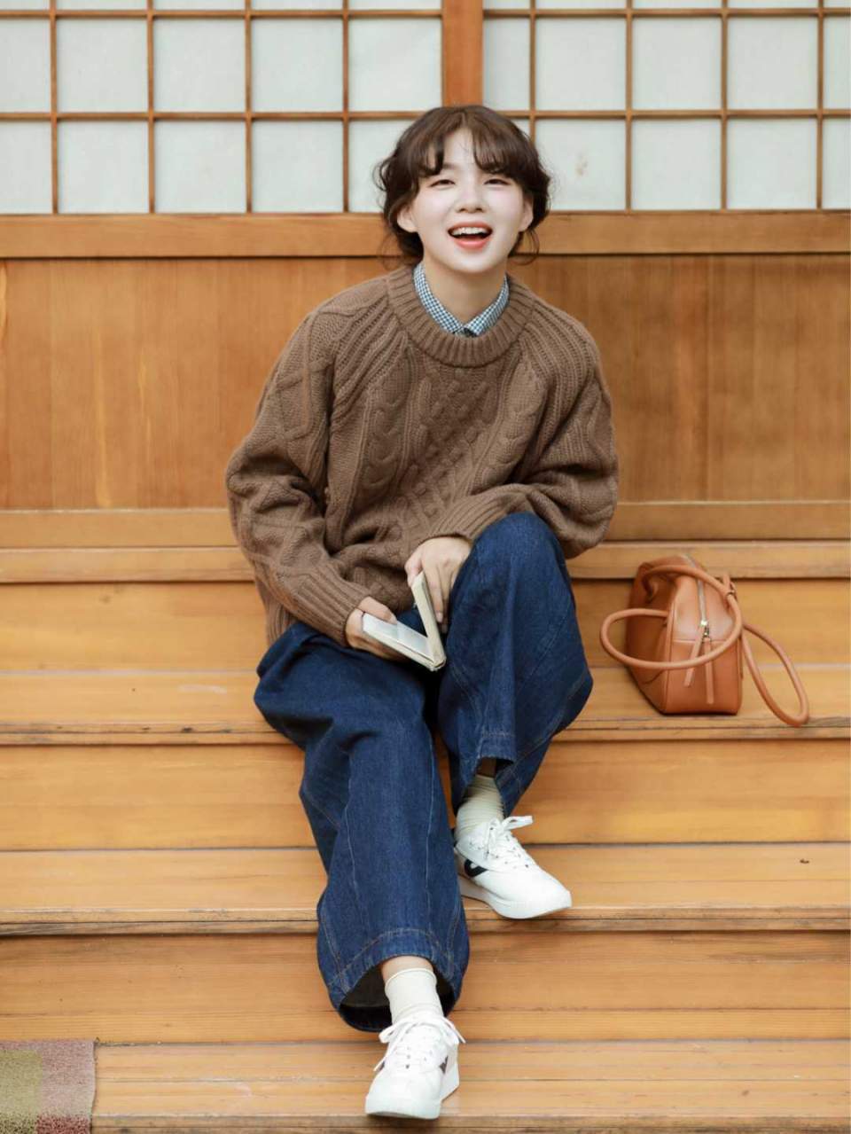 咖色|小个子女生不露腿穿搭法来喽!又美又可爱,软糯效果真的超减龄