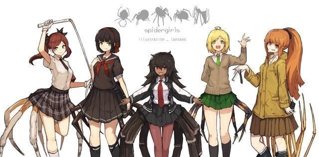 拟人|蜘蛛也能变成美少女这位画师口味太硬核,但仔细一看还挺可爱