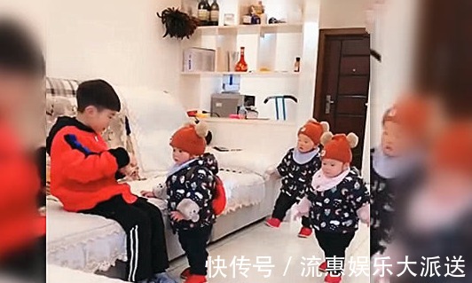 三胞胎|自从二胎有了三个妹妹,8岁的哥哥吃东西就变成如此,笑喷