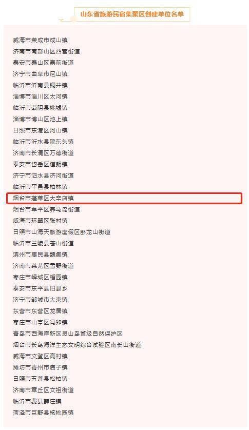 蓬莱|蓬莱大辛店镇成为山东省首批旅游民宿集聚区创建单位