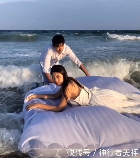 新娘|新娘拍婚纱照，不料被海水现场卸妆，成片离奇的惊艳