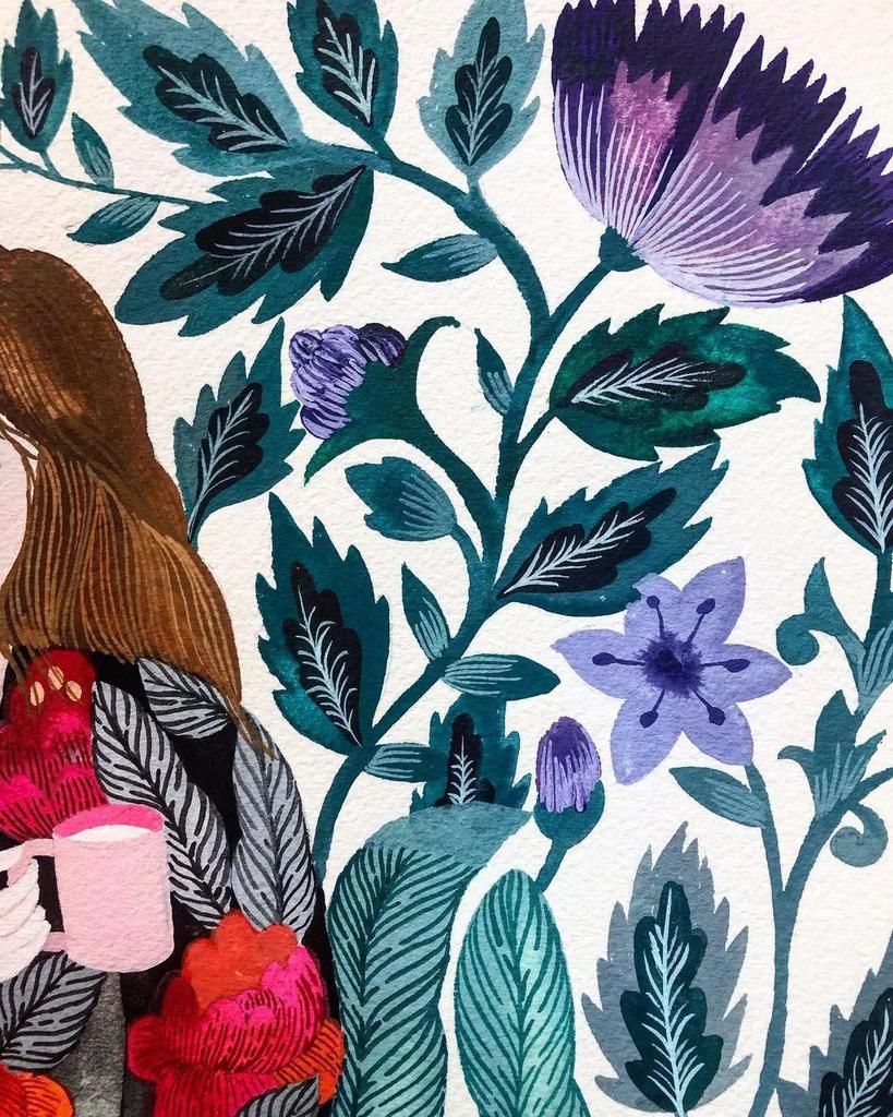  艺术家|水彩平涂，装饰效果太强了，自己动手画一幅，美到邻居羡慕嫉妒！