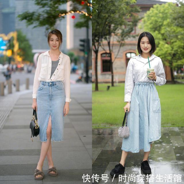 温差|早晚温差过大?试试今年流行“长袖衬衫+半裙”,优雅高级又耐看