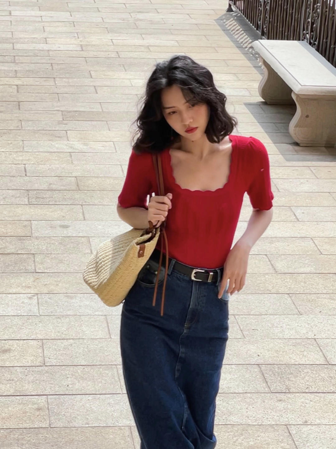 开叉裙|秋天穿搭指南!西装外套+牛仔裤,复古又时髦!