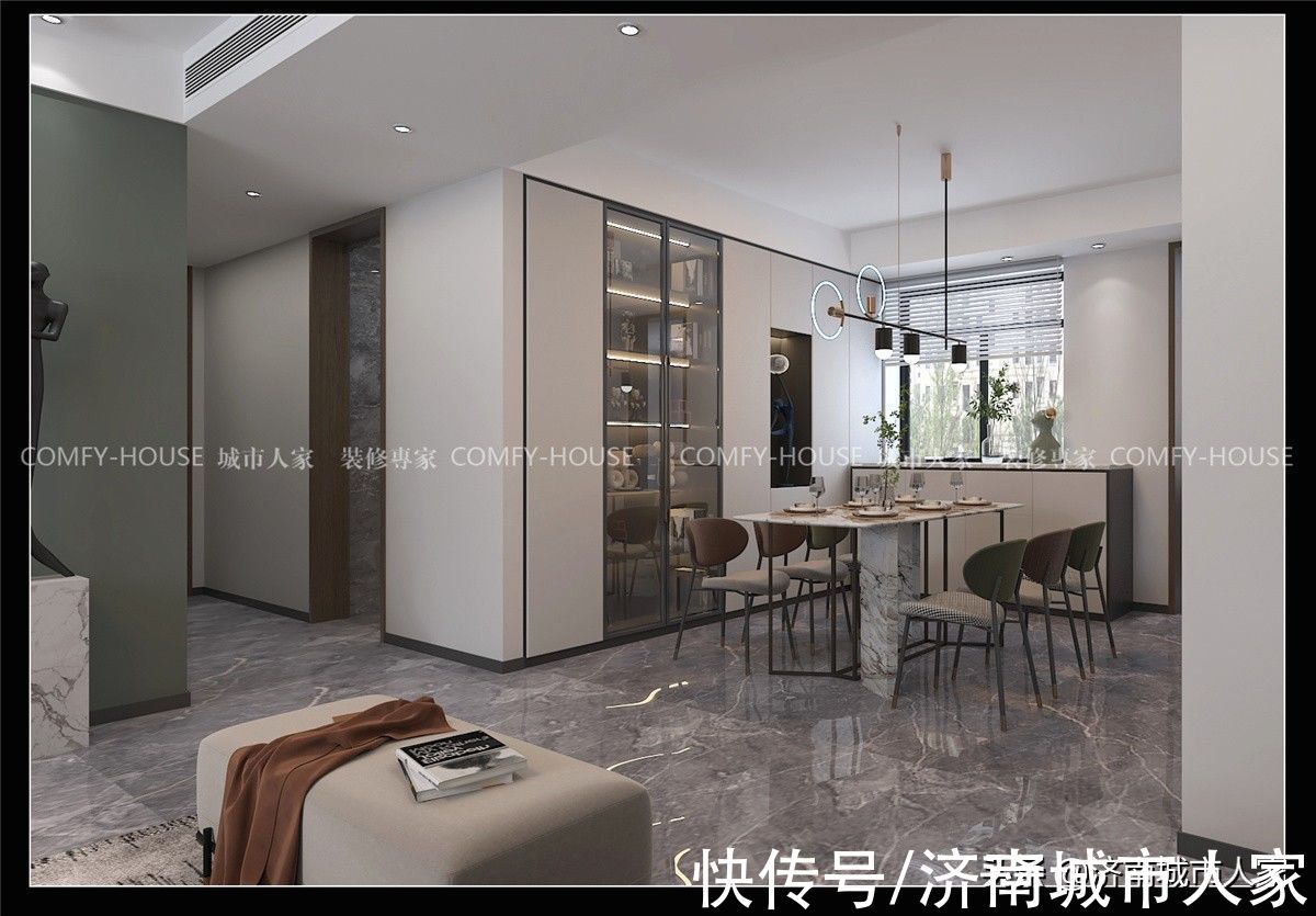 装修|长清湖润园166平现代风格装修效果图