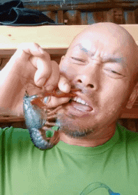 |搞笑GIF段子:妹子没毁容吧,劲没使对