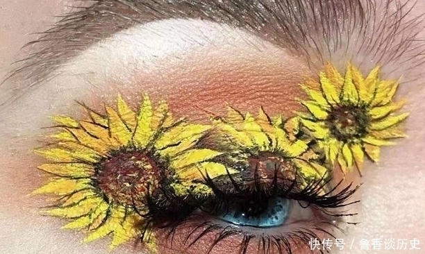 前置|“前置+眼妆”啥效果?彩虹可以,向日葵可以,最后:出个教程吧