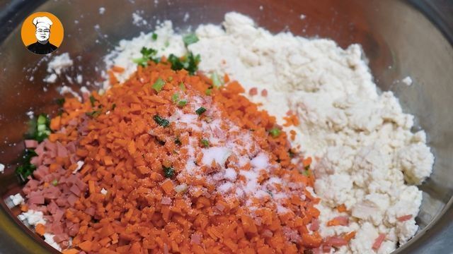 大厨教你炸豆腐丸子家常做法，步骤详细，外酥里嫩，太香了