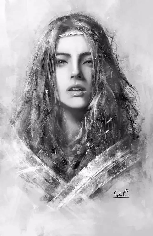 暗部$这三位艺术家的画中女子,楚楚动人,美若天仙