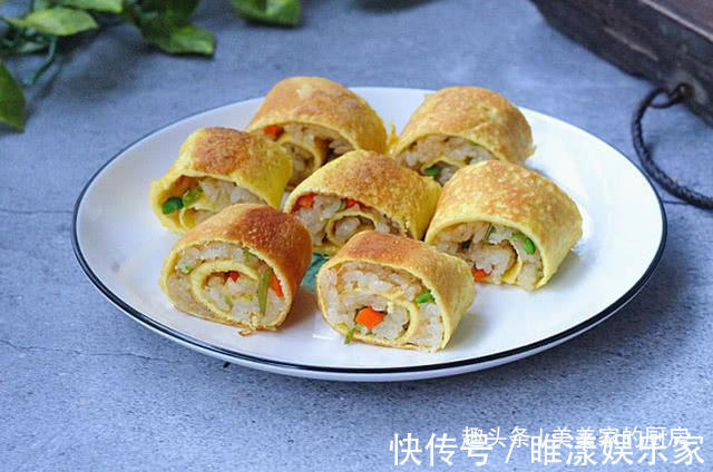 青豆|早餐不必太复杂,儿子最爱这,蒸一蒸卷一卷,比馒头省事比烧卖香