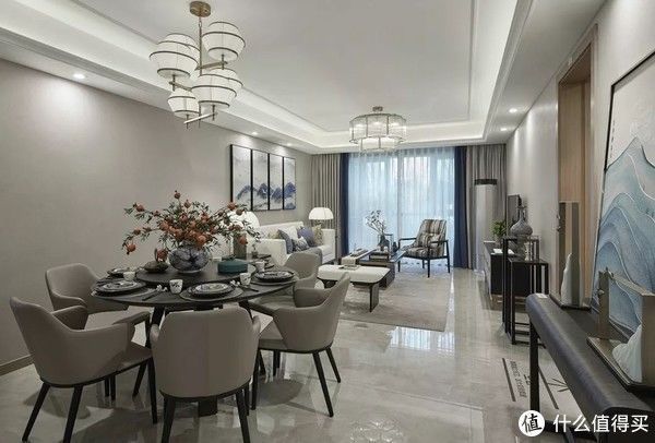 山云|97㎡诗意新中式,入户清雅又隽永,谁说小户型不能中国风?