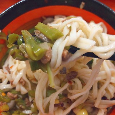 豆角|肉沫豆角打卤面