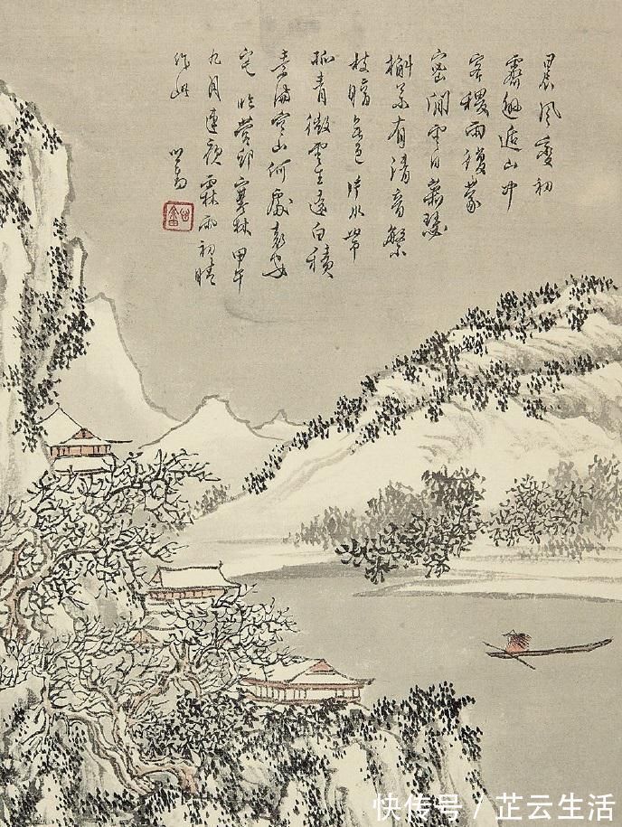 作品!溥儒绘画大器晚成,寄情山水有画必有诗,风格不输张大千