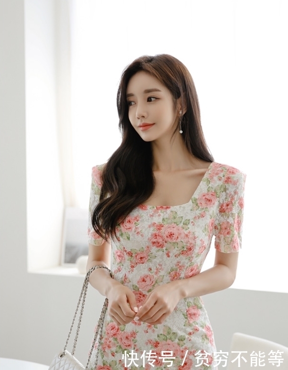 裙子|孙允珠:不同花色的裙子,完美映衬了模特的娇羞气质