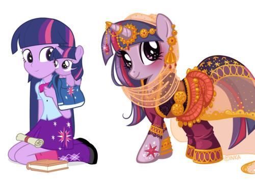 时尚女孩|小马宝莉:当小马披上异域风的华服,紫悦很梦幻,碧琪颇具古典美