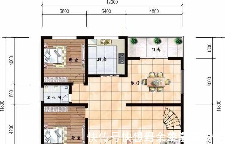 两厅|造价18万的两栋小别墅，带走廊设计，为农村生活量身定制！