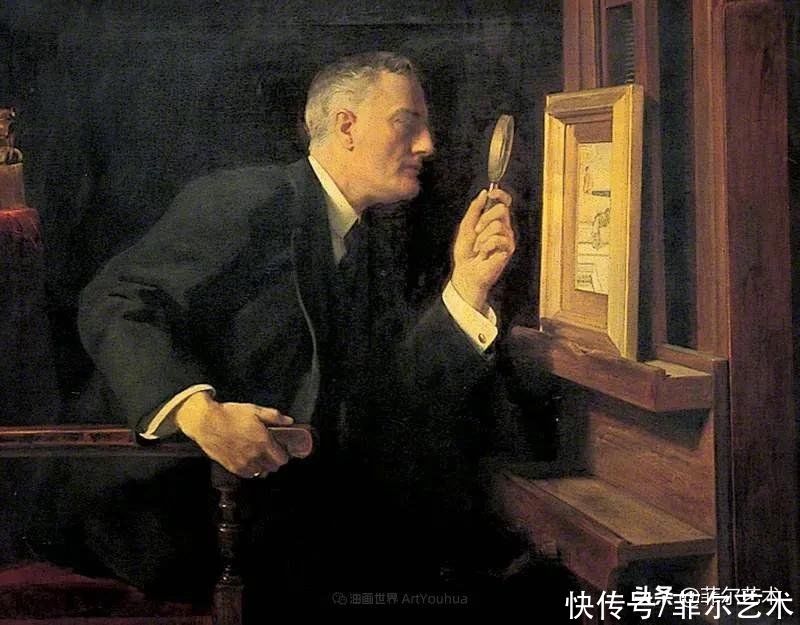 艺术学院|英国著名画家约翰·柯里尔男性肖像油画作品欣赏