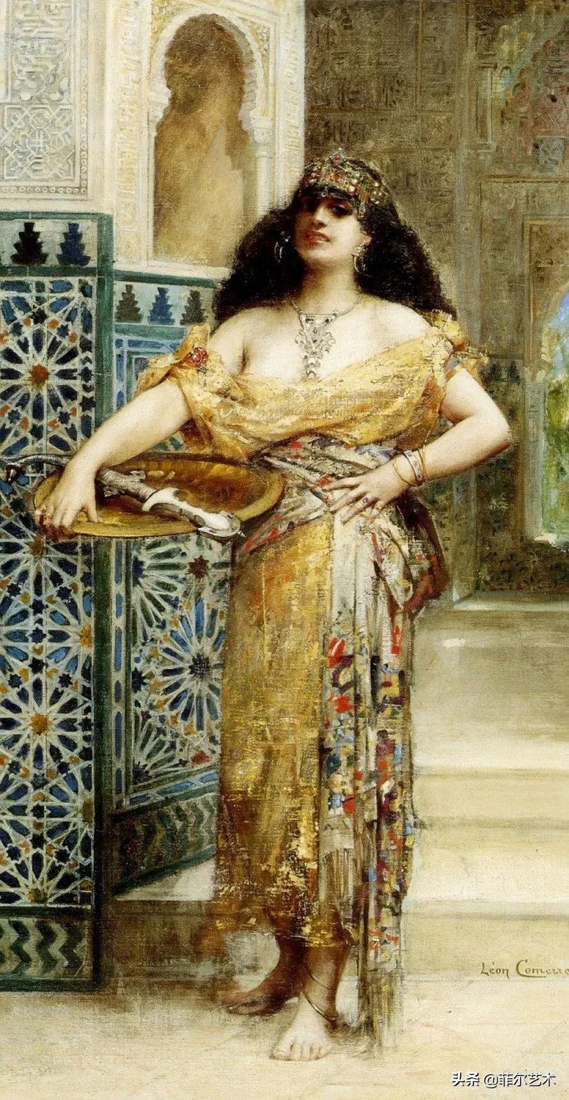 肖像@法国学院派著名画家科默尔,笔下的美丽女性犹如天使下凡