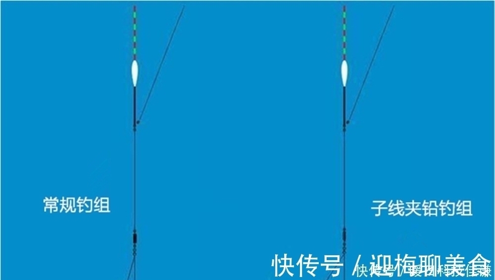 双铅钓法原理:钓组有2个铅坠,更重但是更灵敏,适合刮风天使用