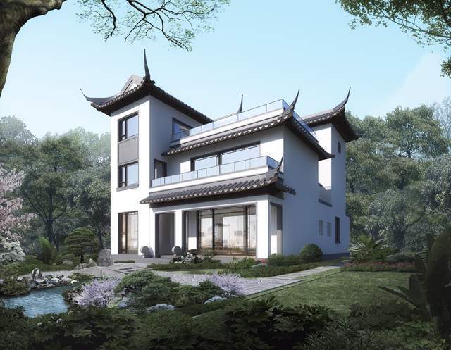 中小院|一栋惊艳全村的三层乡墅,素雅古韵的别样浪漫,邻居看了都心动