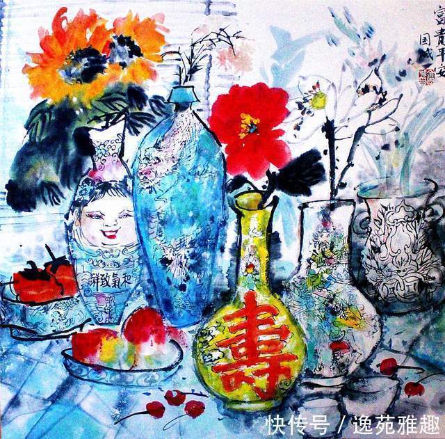 x90@「画作欣赏」岁华绘花又绘鸟,时光爱鸟更爱人,余国城画作欣赏