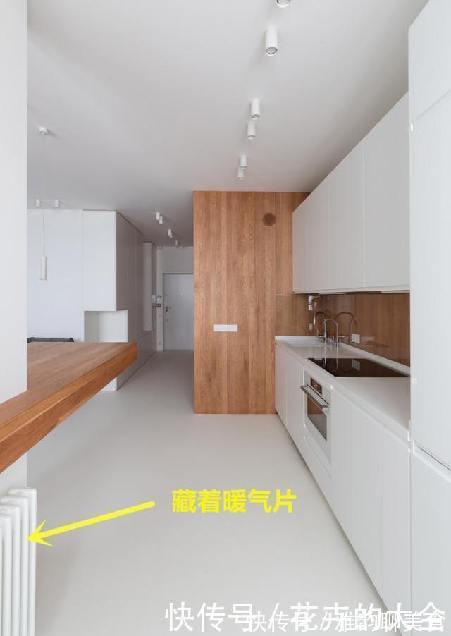 功能区|承重墙不能拆，那就直接绕墙体加圈木台面，瞬间多了个餐厅和书房
