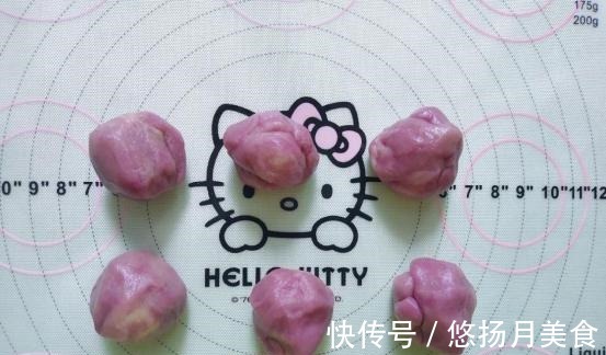 在家做紫薯花朵豆沙酥饼，口感香酥，美味非常！