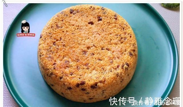 红豆|电饭煲红豆发糕,这样做不用揉面,不用擀面,好吃还简单