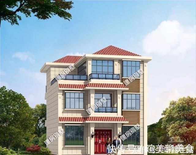 平面图|3栋面宽10米的自建房，都用到弧形楼梯，乡村生活也会让人羡慕