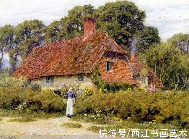 艺术家$透过她的水彩画，感受十九世纪英国乡村之美